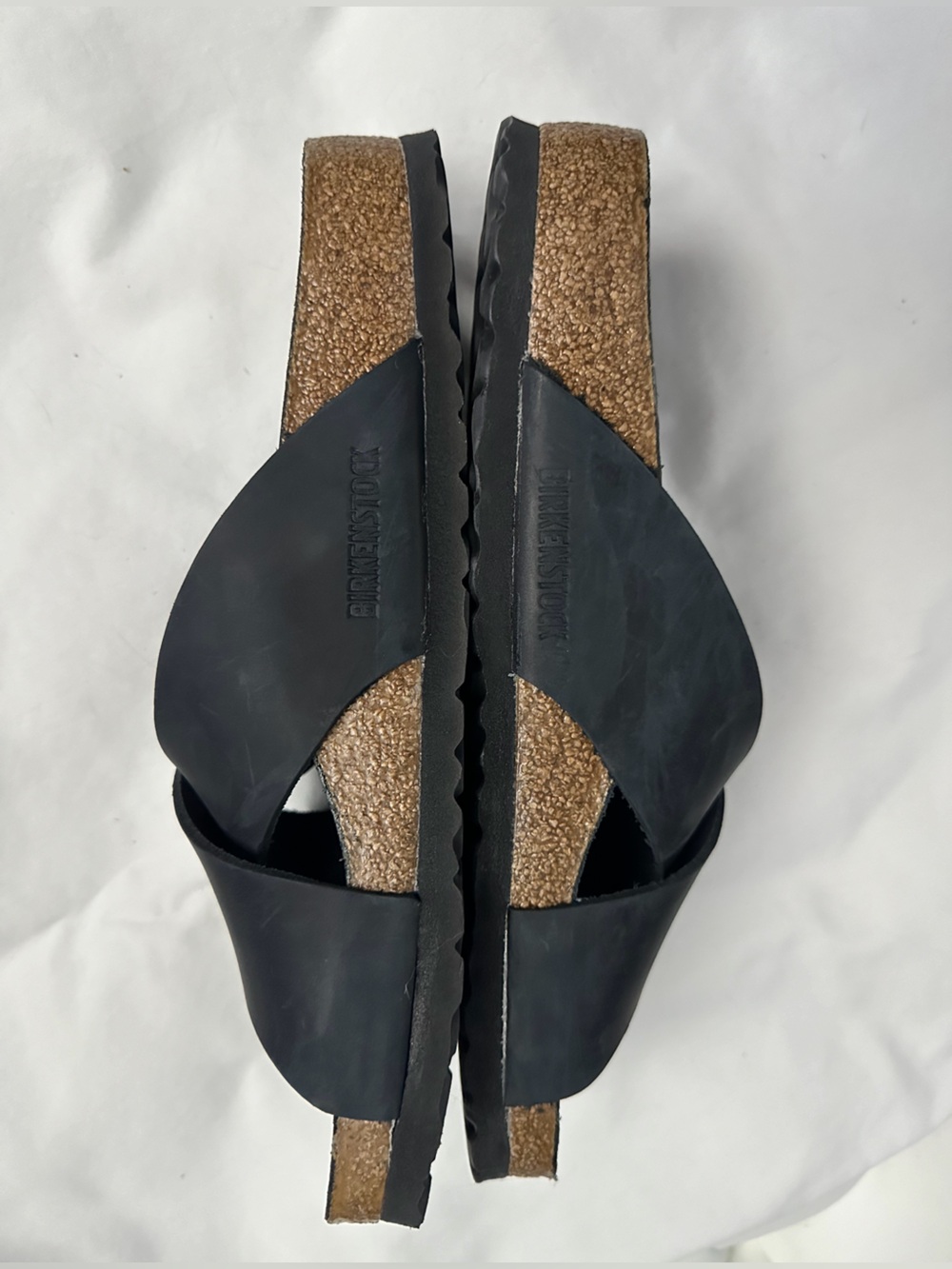 Birkenstock Black oiled leather big buckle Sienna size 40 regular EUC - Picture 4 of 5